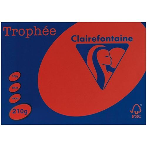 A4 210gsm Trophee Card Bright Orange x 100's Pack