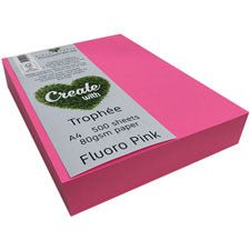 A4 80gsm Trophee Paper Fluoro Pink x 500's Pack
